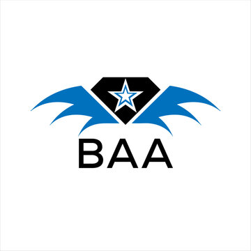 BAA letter logo. technology icon blue image on white background. BAA Monogram logo design for entrepreneur and business. BAA best icon.	
