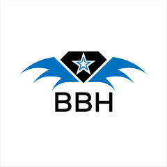 Fototapeta premium BBH letter logo. technology icon blue image on white background. BBH Monogram logo design for entrepreneur and business. BBH best icon. 