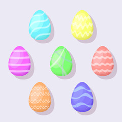 Set of Easter eggs. Vector illustration