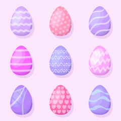 Set of Easter eggs. Vector illustration