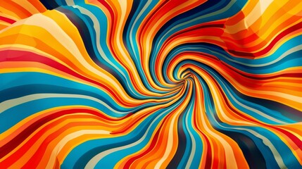 Psychedelic abstract pattern with swirling colors and optical illusions.