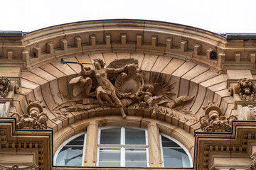 Ornamental detail from classic buildings in Munich, Germany