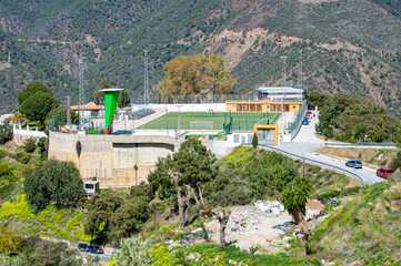 Panoramic view of Istan village in Istan, Spain
