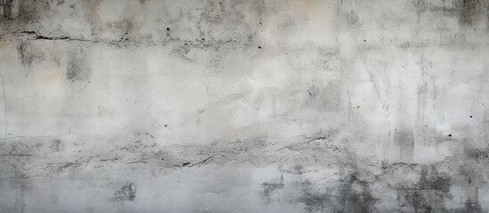 A closeup monochrome photography of a grey concrete wall with various stains, creating a textured pattern resembling cumulus clouds in a freezing natural landscape