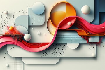 A minimalist geometric background with dynamic shapes. An Eps10 modern illustration.
