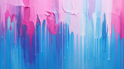Smooth Blue and Pink Paint Drip Texture Abstract