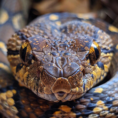 Close up of a Boa constrictor (Reticulated python)
 - obrazy, fototapety, plakaty