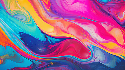 Abstract colorful marbled acrylic background - obrazy, fototapety, plakaty