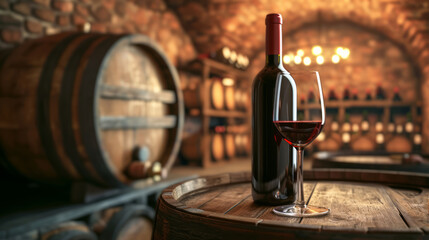 Red Wine in Cellar