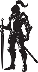 Knights Silhouettes Medieval Knights EPS Vector Knights Clipart	
