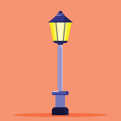 Garden lamp icon. Subtable to place on light, outdoor, etc.