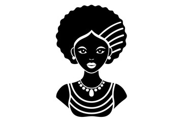 cute african women sihouette