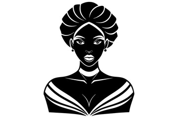 cute african women sihouette