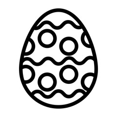 A vector illustration of a Easter egg with a spotty pattern