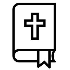 A vector illustration of a holy bible commonly used for events celebrating Easter.