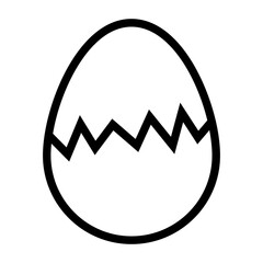 A vector illustration of a cracked egg 