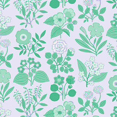 Pattern flower floral spring blossom illustration vector fabric textile design leaf leaves