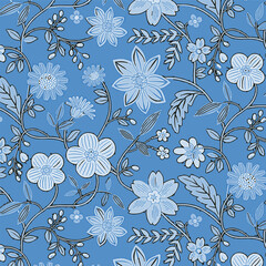 Pattern flower floral spring blossom illustration vector fabric textile design leaf leaves
