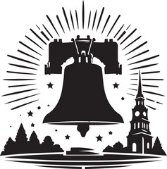 Liberty Bell Silhouettes Liberty Bell EPS Vector Liberty Clipart	
