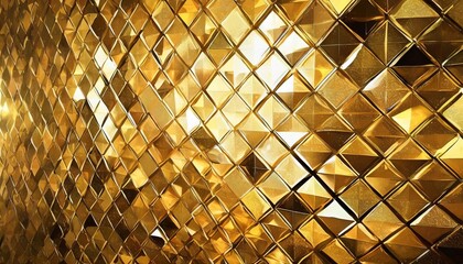 shining golden mosaic glass background