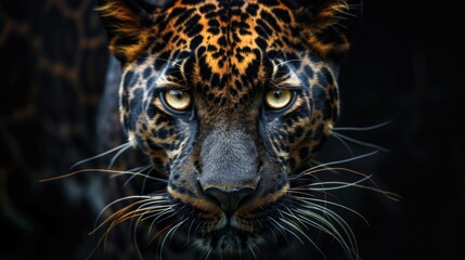 Close-up portrait of a leopard, Panther once