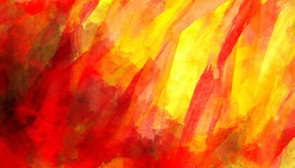 red yellow and orange background in abstract grunge texture watercolor painted illustration fiery...