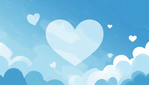 beautiful sky love blue aesthetic heart wallpaper valentine s day background blank background