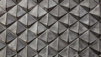 abstract seamless dark black gray grey anthracite concrete cement stone tile wall made of triangle geometric hexagon print texture background banner panorama