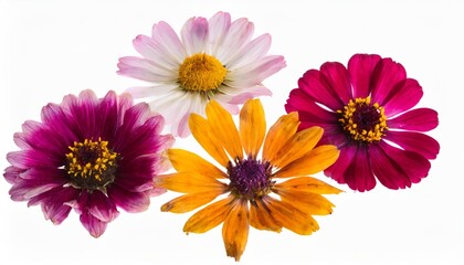pressed flowers isolated