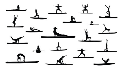 Sup yoga silhouette