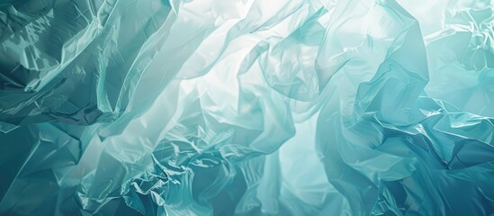 Obraz premium Abstract Plastic Bag Background with Environmental Message