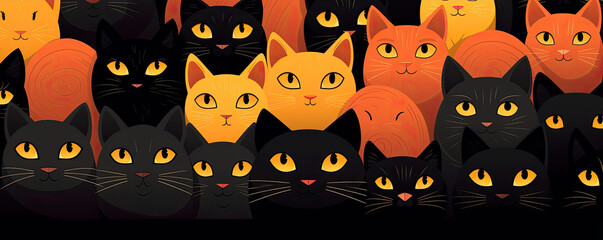 Cats seamless or pattern