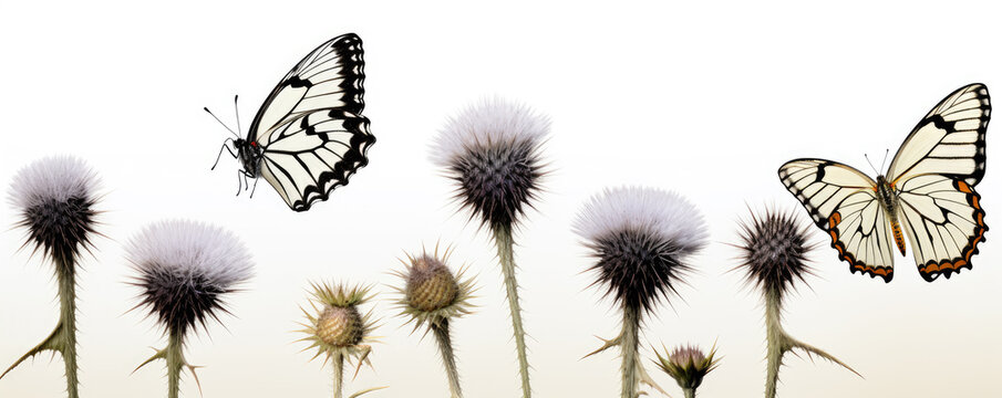 butterflies flying with wild flowers image. butterflies on meadow