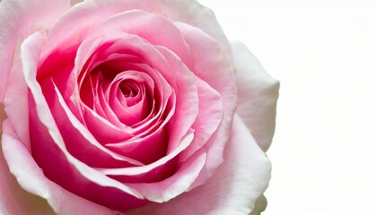 pink rose isolated on white background soft focus