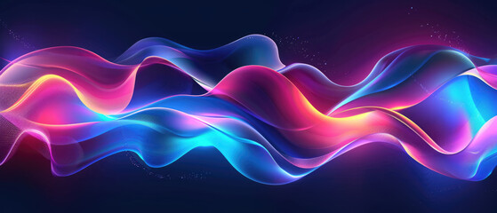Vibrant abstract energy flow in neon colors