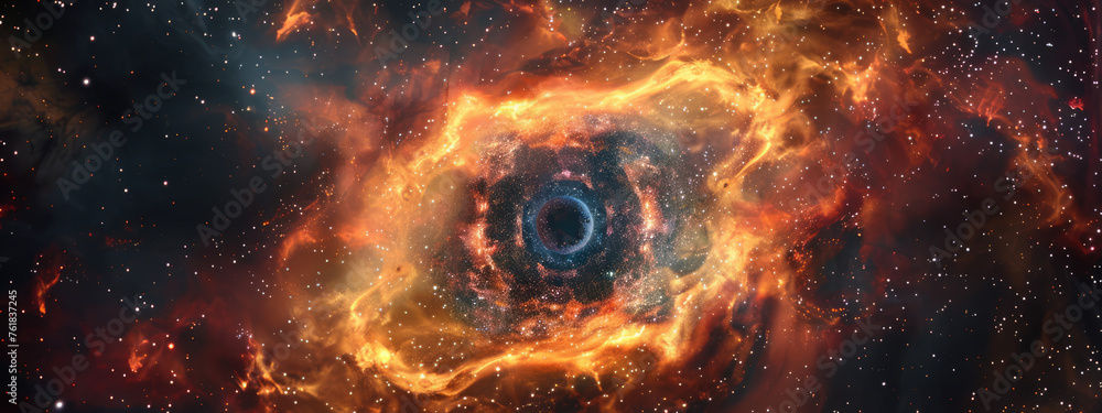Wall mural vibrant cosmic nebula formation scene