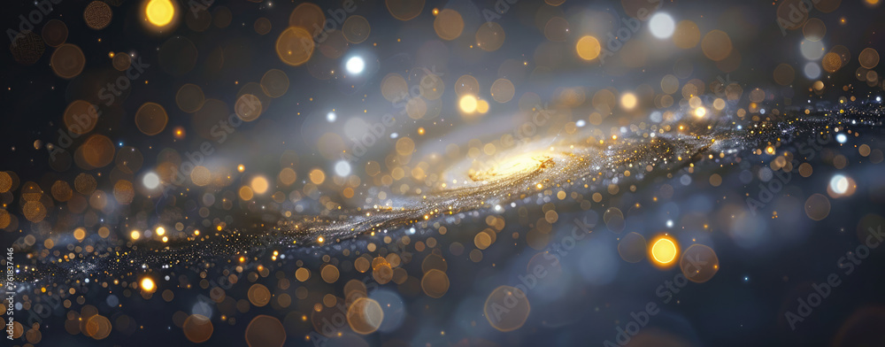 Canvas Prints abstract sparkling galaxy representation in blue