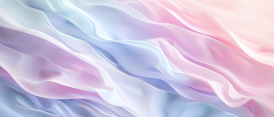 Obraz premium Wavy pastel silk fabric texture background
