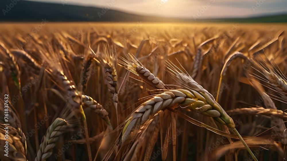 Wall mural field of wheat