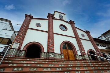 Caicedo, Antioquia - Colombia. March 17, 2024. Our Lady of Mercedes Parish, of Catholic worship