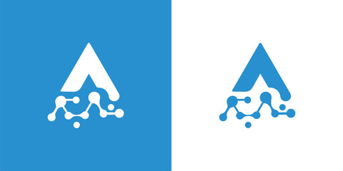 Molecule Triangel Logo Design Inspiration - obrazy, fototapety, plakaty
