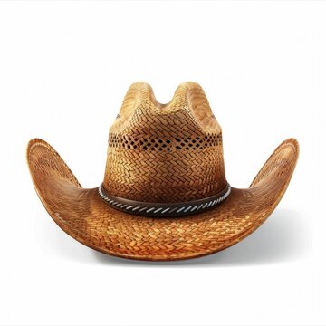 Rugged Cowboy Hat with Western Embellishments. Generative ai
