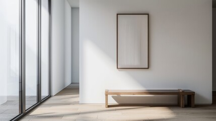 Fototapeta na wymiar Modern Interior with Minimalist Decor and Art