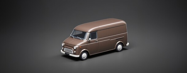 vintage toy delivery van. Car toy 3d model.
