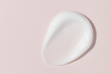White beauty cream smear smudge. Cosmetic skincare product texture. Face cream, body lotion swipe...
