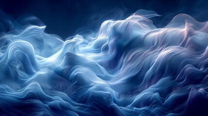 Abstract blue wavy texture resembling sea or ice