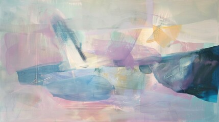 Abstract pastel color painting