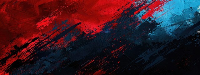 Abstract red, black and blue background with grunge brush strokes . textures for poster and web banner design, perfect for extreme, sportswear, racing, football, motocross	