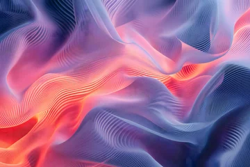 Foto op Canvas abstract colorful glowing wavy perspective with fractals and curves background 16:9 widescreen wallpapers © gorilla