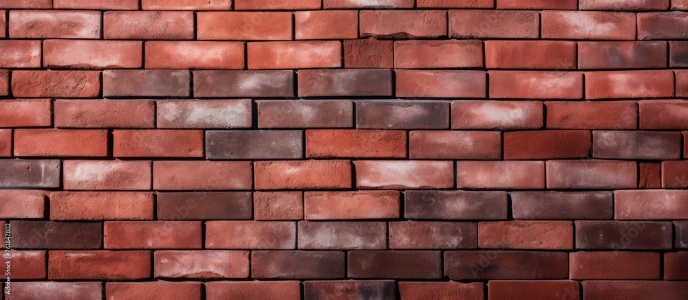 Poster a detailed view of a brown brick wall showcasing the intricate brickwork and rectangular pattern. th